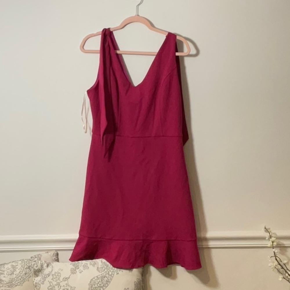 BCBGeneration Purple Ruffled One Shoulder Mini Dress - Picture 1 of 1